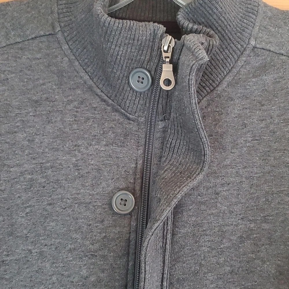 Apt 9 Mens L grey sweater jacket